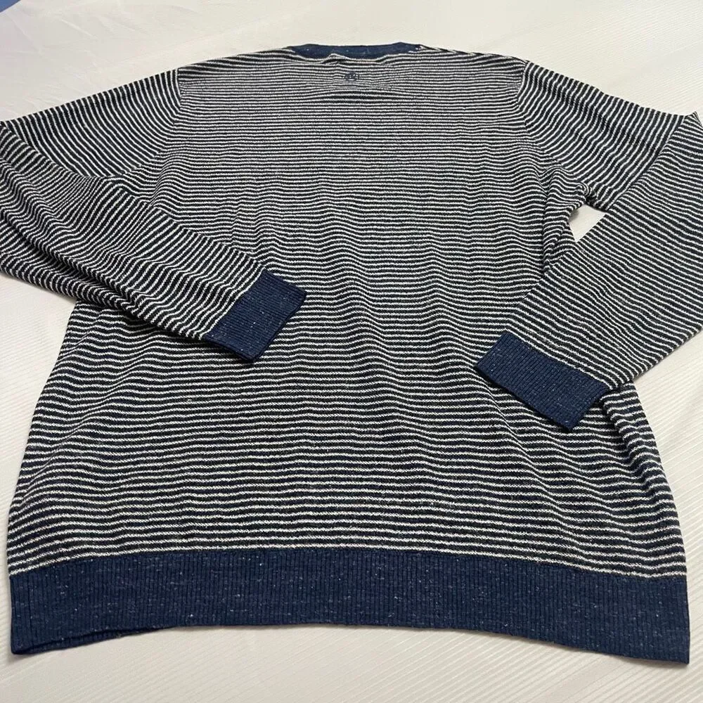 Fat Face Men’s Blue Stripe Crewneck Sweater Size XL